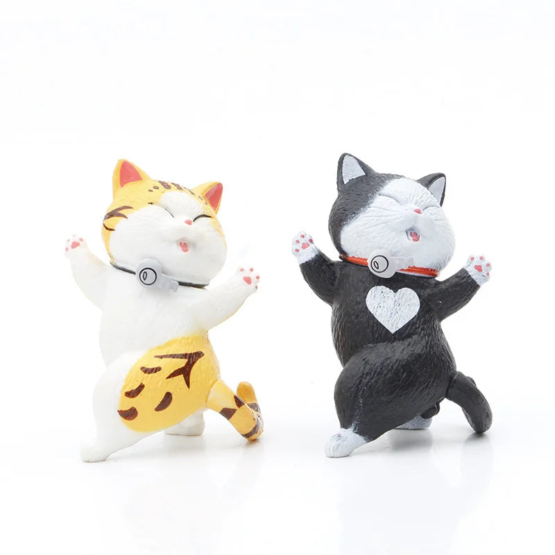 Adorable Kawaii Cat Figurines - Japanese Anime Collection for Home Decor and Playful Gifts