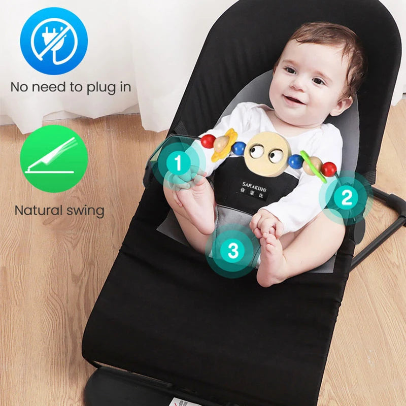 Versatile Infant Bouncer and Swing Chair - Cozy Rocking Solution for Babies