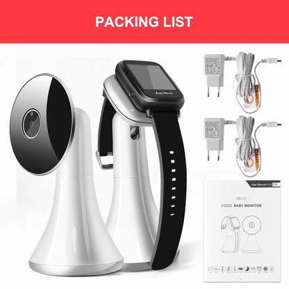 Portable 2.4GHz Wireless Video Baby Monitor with Smart Watch Design, Night Vision, Cry Alarm, and Temperature Sensor VB606