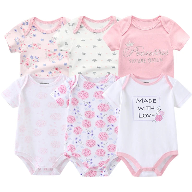 Adorable Cotton Baby Bodysuit for Newborn Girls - Trendy Infant Jumpsuit and Toddler Outfit Set