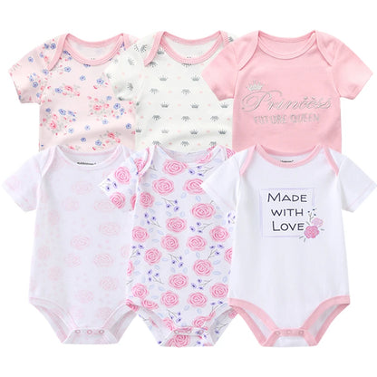 Adorable Cotton Baby Bodysuit for Newborn Girls - Trendy Infant Jumpsuit and Toddler Outfit Set