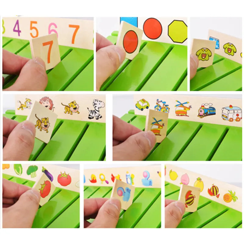 Montessori Wooden Educational Toy Set for Kids - Animal & Nature Puzzle with Storage for Learning Fun
