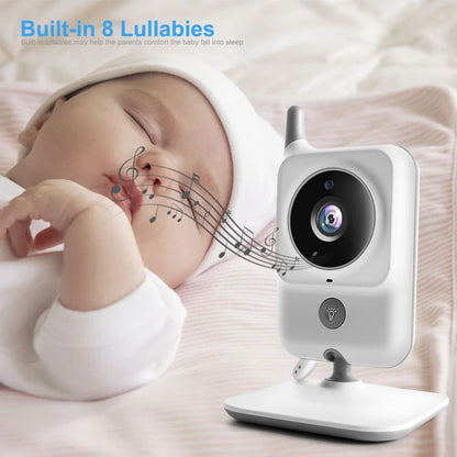 VB607 2.4G Wireless Video Baby Monitor with 3.2 Inch Color LCD Screen, Two-Way Audio, Night Vision, and Temperature Monitoring