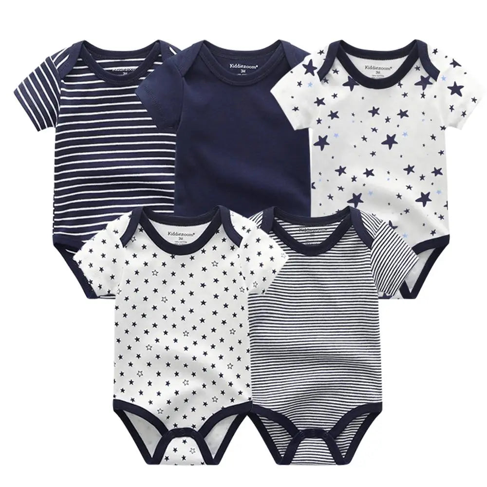 Striped Cotton Rompers for Newborns - Unisex Infant Jumpsuits for All Seasons