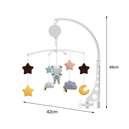 Musical Plush Cartoon Mobile Rattles for Infants - Soothing Educational Toys for Newborns 0-12 Months
