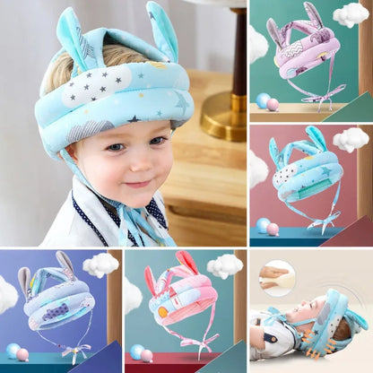 Toddler Safety Helmet Head Protection Cap For Walking Crawling Crash Baby Anti-collision Hat Soft Comfortable Cotton Adjustable