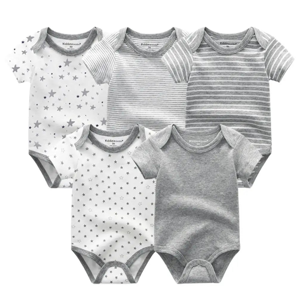 Striped Cotton Rompers for Newborns - Unisex Infant Jumpsuits for All Seasons