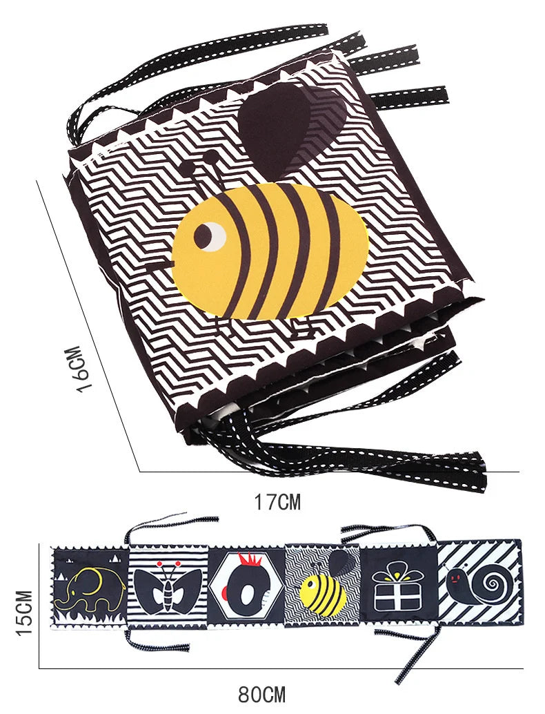 Crib Companion Cloth Books - Educational Baby Bumper Protector & Room Decor