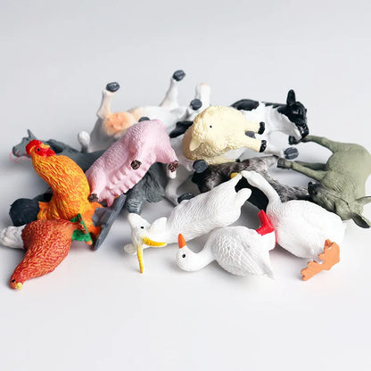12-Piece Wild Animal and Dinosaur Figurine Set - Educational Action Figures for Kids