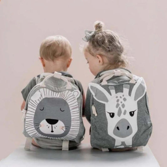Cute Cartoon Animal Kids Backpack for 3-8 Years Old - Nordic Style School Bag with Snack Toy Storage
