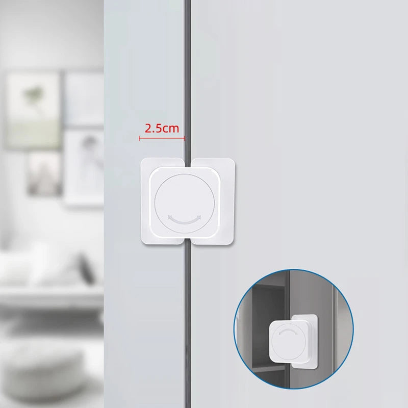 Childproof Refrigerator Lock for Baby Safety - Anti-Open Fridge and Freezer Door Lock with Multi-Functional Cabinet Buckle for Toddler Protection
