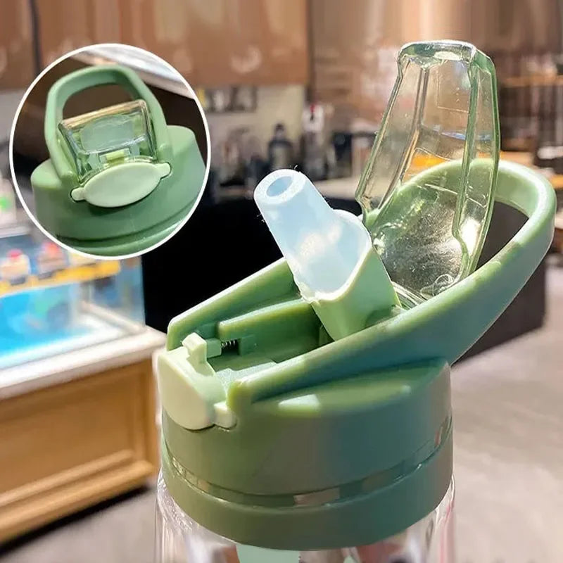 Lovely Kids Water Sippy Cup Creative Cartoon Baby Cups with Straws Leakproof Water Bottles Outdoor Childrens Cup