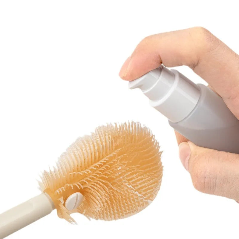 Travel-Friendly Baby Bottle Cleaning Kit with Silicone Brushes and Organizer
