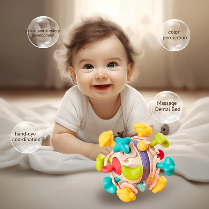 Newborn Toys Rotating Rattle Ball Grasping Baby Development Toy Baby Ball Intelligence Grasping Toys Teeth Soothing Toys Gifts