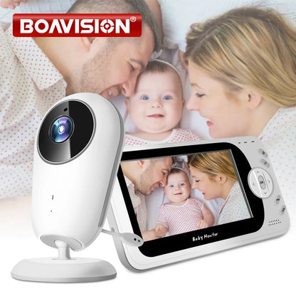 Portable 4.3 Inch Wireless Video Baby Monitor with Night Vision and Two-Way Intercom - VB608 Baby Nanny Camera