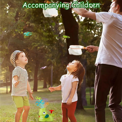 Kids Outdoor Flying Disc Rocket Launcher Catapult Garden Game Toy