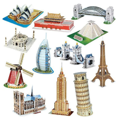 3D Tower Bridge Paper Puzzle Kit - Famous Buildings Jigsaw Model for Creative Learning and Fun