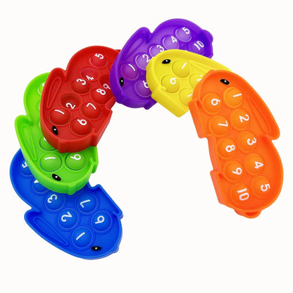 6-Piece Colorful Rabbit Math Learning Game for Kids - Educational Ten-Frame Board Toy Set