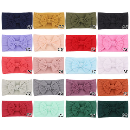 48-Color Bowknot Headband for Babies - Stylish Elastic Hair Accessory for Girls