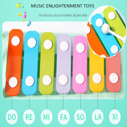 Multifunctional Musical Learning Bus Toy Set for Babies - 5-in-1 Educational Gift for Toddlers
