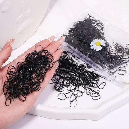 500Pcs Colorful Elastic Hair Bands for Girls - Fun Disposable Ponytail Holders for Kids