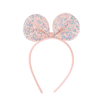 Sparkling Sequin Headband for Girls - Birthday Crown Hair Accessory for Festivals and Parties