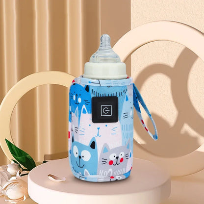 Baby Bottle USB Warmer & Insulated Travel Stroller Bag