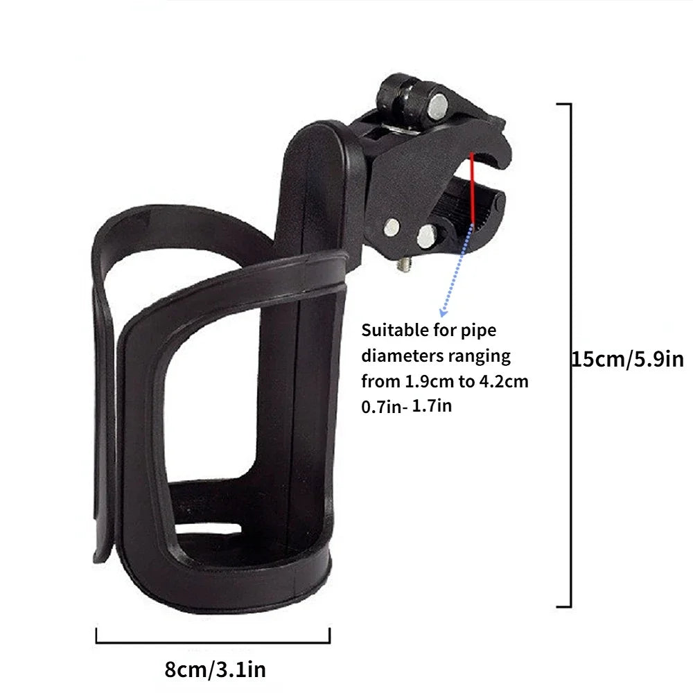 Multifunctional 360-Degree Rotating Cup Holder for Strollers and Bicycles