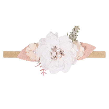 Vintage Floral Hairbands for Baby Girls - Handmade Cloth Headwear & Accessories for Special Occasions