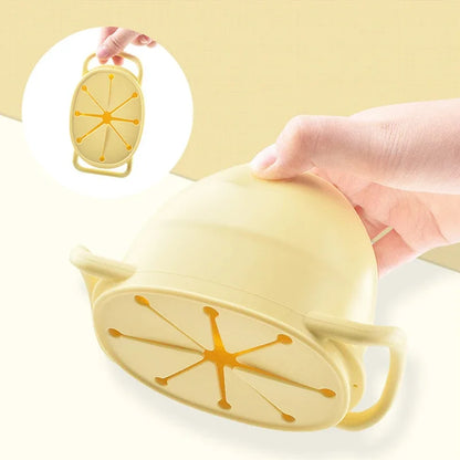 Portable Baby Silicone Snack Storage Cup with Strap - Foldable Food Container for Toddlers