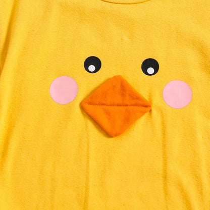 Adorable Summer Cartoon Chick Romper for Newborns - Short Sleeve Jumpsuit for Boys and Girls