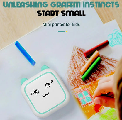 MINI Print Portable Thermal Printer Wireless BT Self-adhesive Stickers Photo Printer HD Pocket Label Printer Android IOS