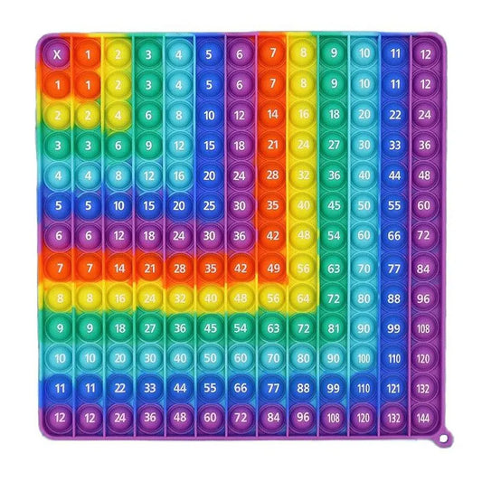 Interactive 24cm Montessori Multiplication Table Push Bubble Toy for Kids' Arithmetic Learning