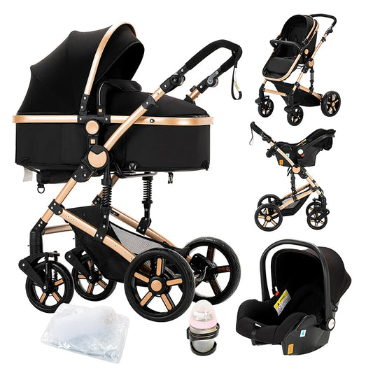 Versatile 3-in-1 Baby Stroller: Lightweight Travel System for Newborns and Toddlers