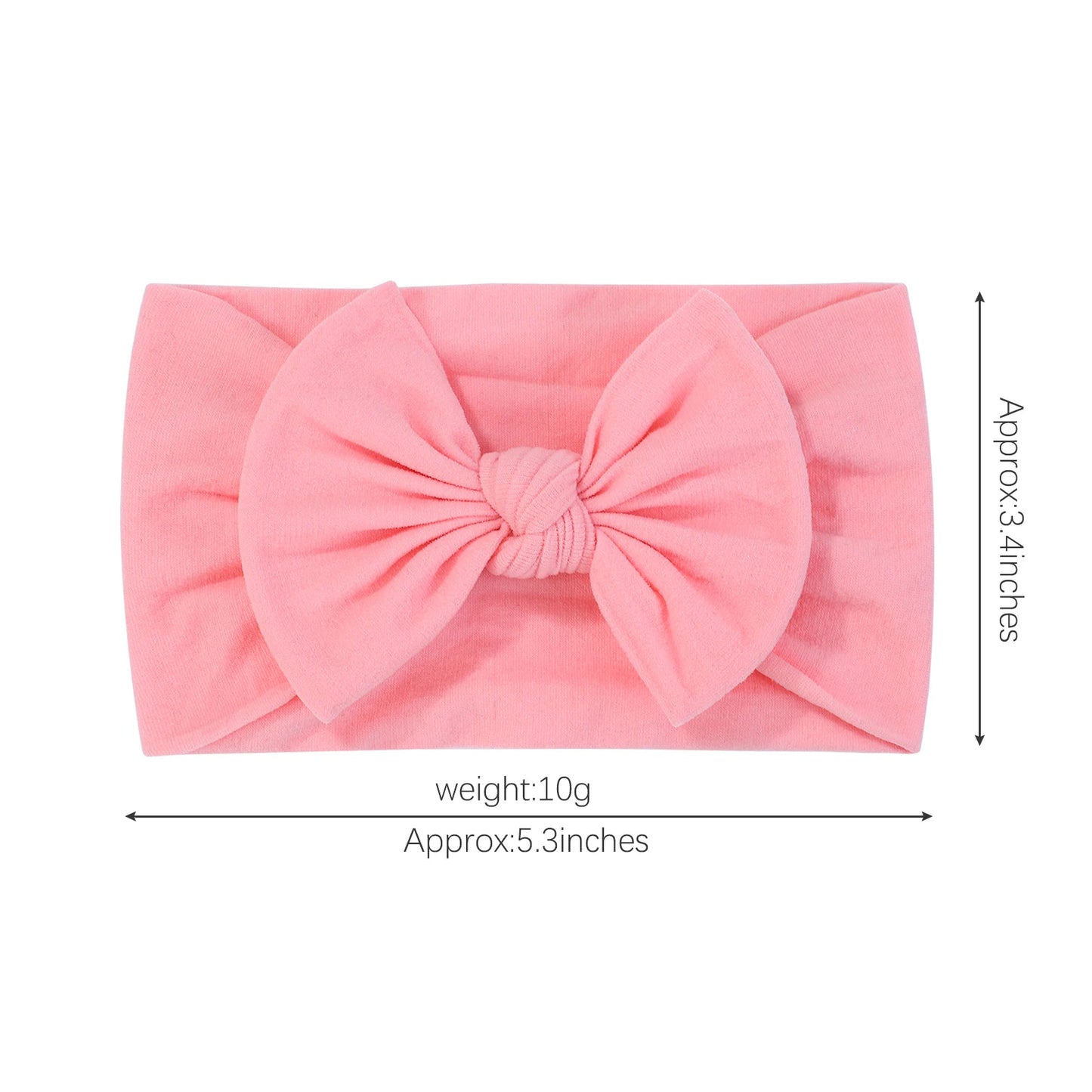 33-Color Soft Nylon Turban Headbands for Baby Girls - Ribbed Elastic Hair Accessories for Kids