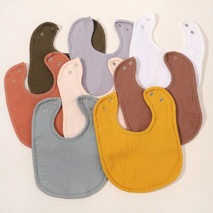 Soft Adjustable Cotton Bibs for Infants and Toddlers - Stylish Burp Cloths and Feeding Scarf for Boys and Girls