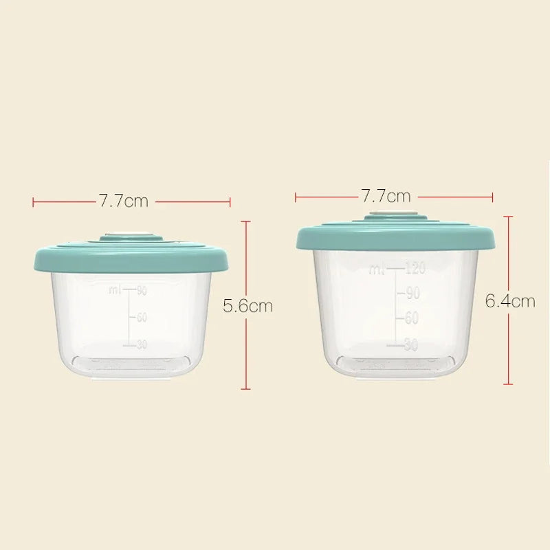 120 ML Baby Food Snack Milk Powder Storage Cups Box Container Food Preservation Box Timed Food Box