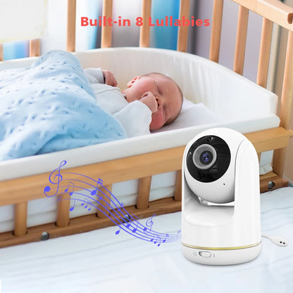VB803 5-Inch Baby Monitor with 720P HD Display, 330° Pan & 135° Tilt, 3X Zoom, Two-Way Audio, Night Vision, and Lullaby Function