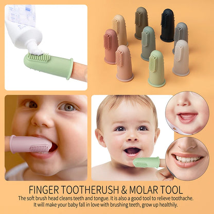 Gentle Silicone Finger Toothbrush for Infants - BPA Free Baby Oral Care Brush