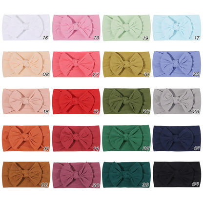 48-Color Bowknot Headband for Babies - Stylish Elastic Hair Accessory for Girls