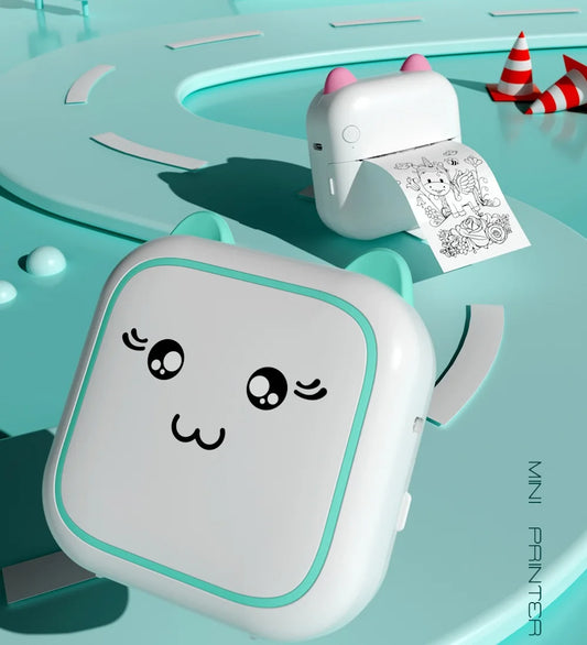 MINI Print Portable Thermal Printer Wireless BT Self-adhesive Stickers Photo Printer HD Pocket Label Printer Android IOS