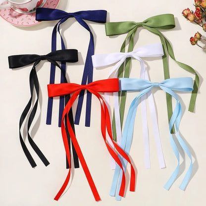 2PCS Adorable Long Tassel Bow Headbands for Girls - Cute Hair Accessories for Parties and Daily Wear