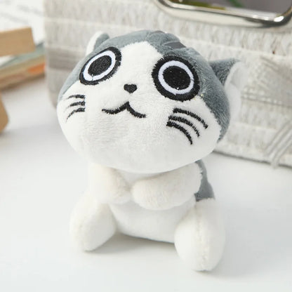 Adorable 10cm Kawaii Plush Cat Keychain Soft Toy for Kids and Collectors