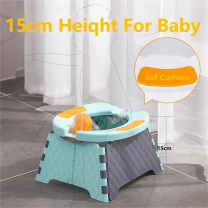 Portable Kids Toilet Pot Urinal Foldable Strong Outdoor Travel Car Convenient Potty Baby Multifunction Training Seat With 30Bags