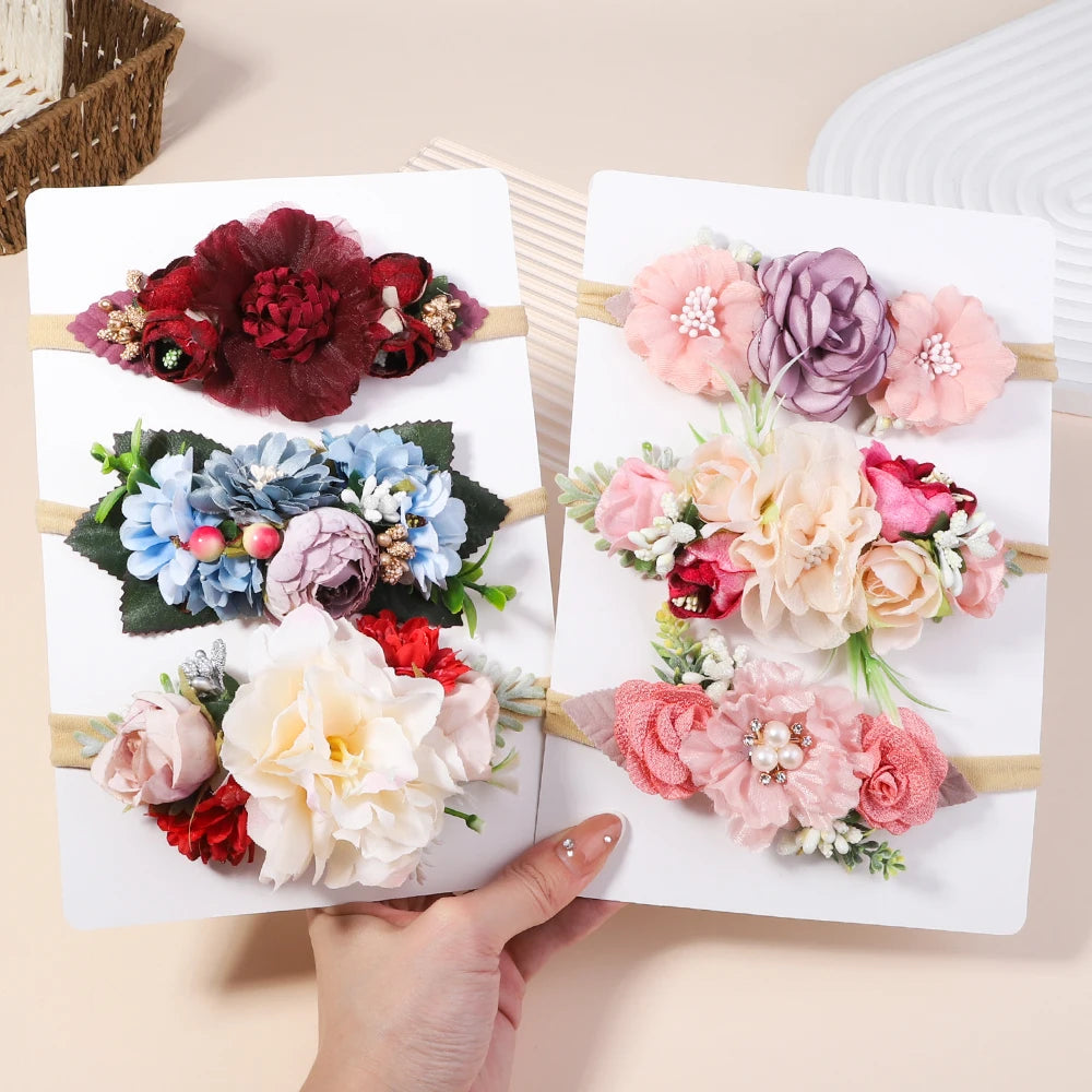 Sweet Floral Elastic Headband for Baby Girls - Adorable Hair Accessory for Newborns and Toddlers, Perfect for Gifting and Special Occasions