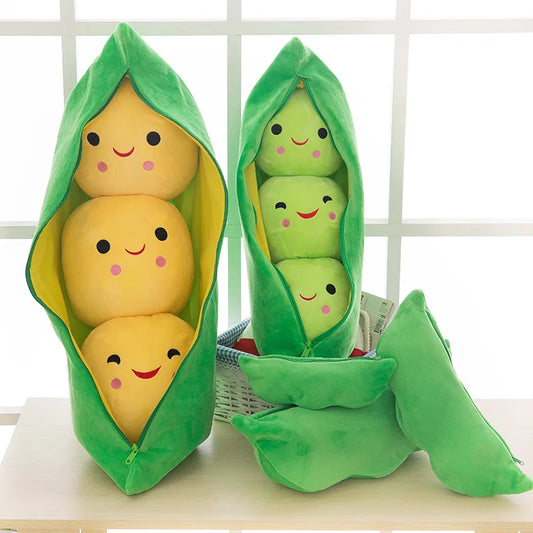 25CM Adorable Pea Pod Plush Toy - Cute Stuffed Peas for Kids - Perfect Christmas or Birthday Gift