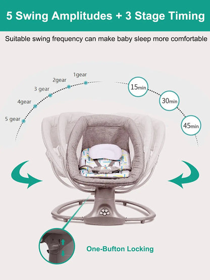 Electric Rocking Cradle Chair for Newborns – Ultimate Comfort and Safety for Your Baby