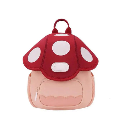 Adorable Mushroom-Themed Kids Backpack for Kindergarten - Cute Zipper Bag for Boys and Girls, Perfect for Travel and Snacks