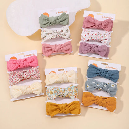 3-Pack Infant Headbands with Adorable Bow Knots for Girls - Stylish Hair Accessories for Babies and Toddlers