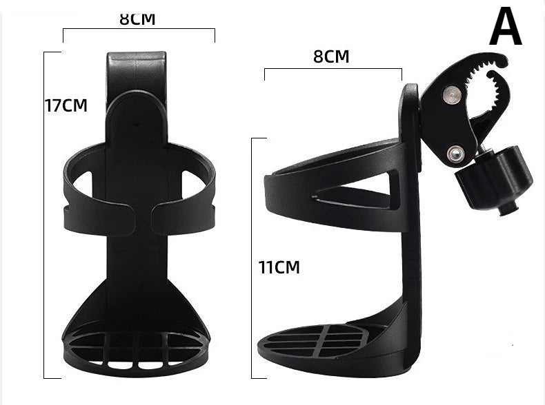 Universal 360-Degree Rotating Cup Holder for Baby Strollers and Prams